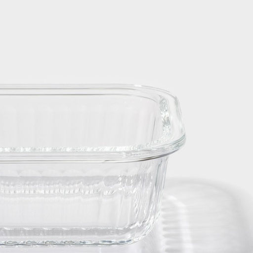 Контейнер для еды Доляна Basic, 370 мл, 14.5×10.5×5.5 см, прямоугольный, жаропрочного стекло, прозрачный