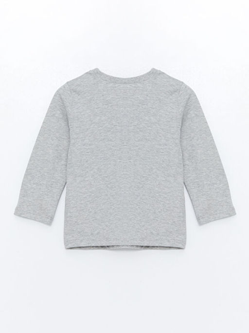 Bisiklet Yaka Be?ikta? Bask?l? Uzun Kollu Erkek Bebek Pijama Tak?m? - Waikiki фото 3