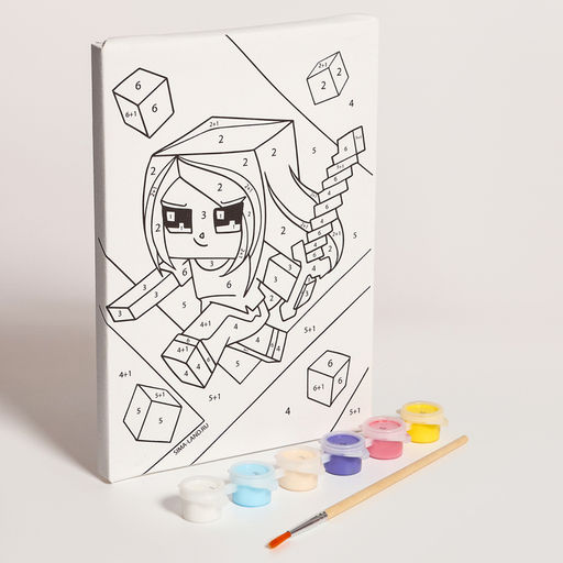 Картина по номерам для детей «Смелая девочка», 21×15 см