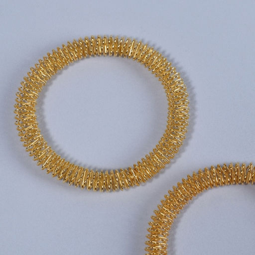 Массажёры для рук, d=5.5×0.8 см, набор - 2 шт., цвет золотистый