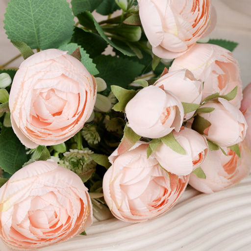 Цветок искусственный Букет роз 44 см / BR-92 /уп 240/ (Белый) - Галеонтрейд фото 5