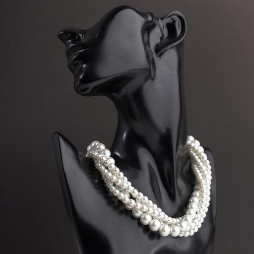 Бусы «Жгут» с жемчугом, шар №6.10, белые, L=45 см