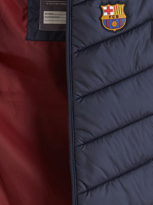 Kap??onlu Barcelona Bask?l? Erkek ?ocuk ?i?me Yelek