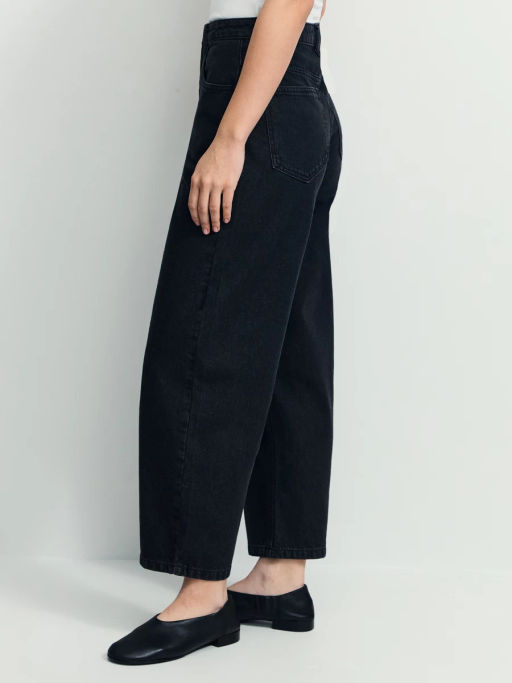 Джинсы barrel с высокой посадкой укороченные / Zarina