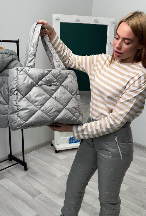 Сумка из стеганой плащевой ткани на синтепухе - А+б коллекция фото 9