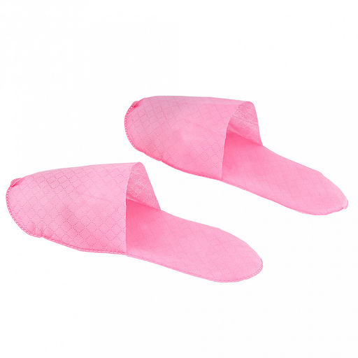 Тапочки одноразовые Hotel до 42 размера, для процедур, спанбонд, подошва - спанбонд, слой пенополиэтилена, с закрытым мысом, розовый (Россия) - Домашняя мода фото 3