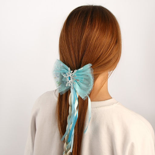 Коса на зажиме Снежная принцесса, 50 см - Simaland фото 7