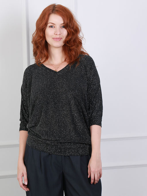 Блуза вечерняя женская большие размеры - Almond фото 4