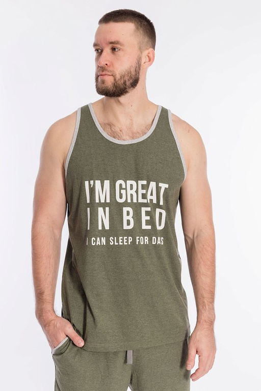 Костюм (майка+шорты) М122033Пб Хаки - Елена фото 5