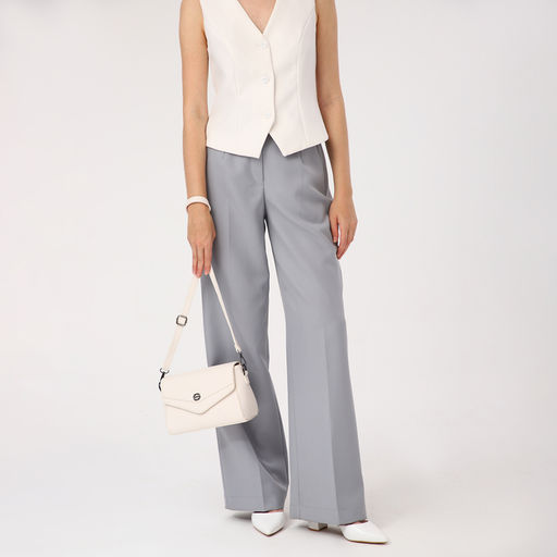 Сумка женская мессенджер на магните, 24×10×15 см, белая