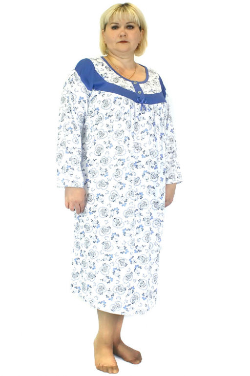 Арт. 2576 Ночная сорочка с дл. рукавом Цвет:ассорти