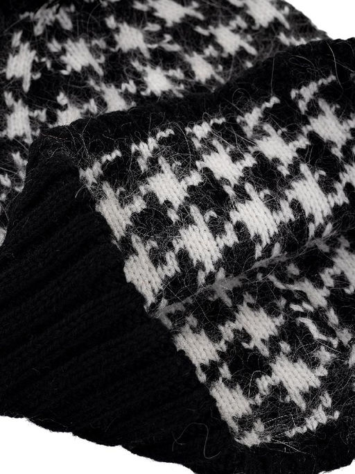 Шапка жен. шерсть+анг+нейл LB-J44008 black/white - Labbra фото 3