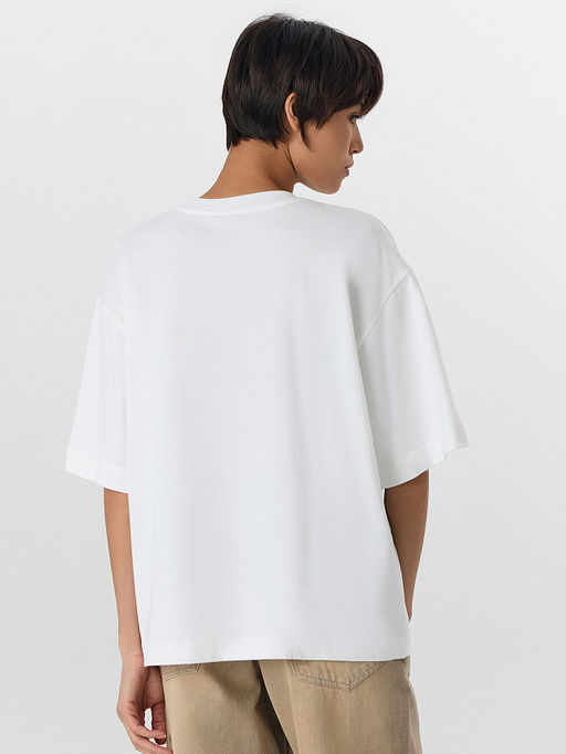 Футболка женская белая оверсайз