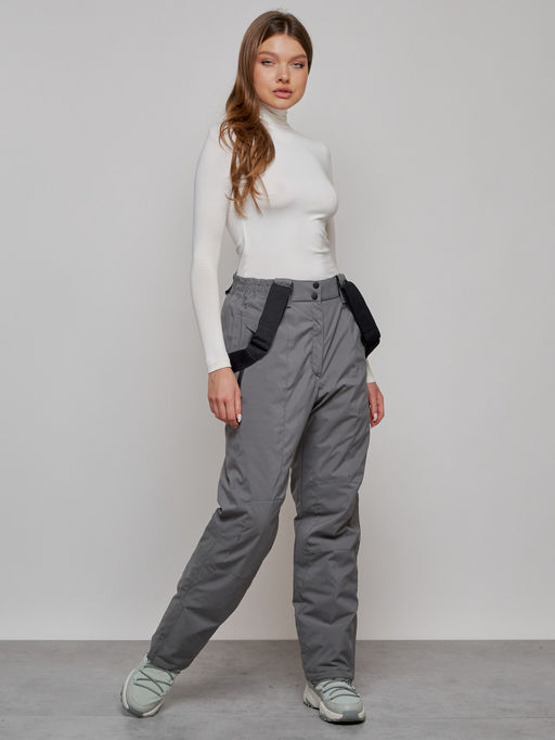 Полукомбинезон утепленный женский большого размера светло-серого цвета 1332SS - Chunmai фото 7