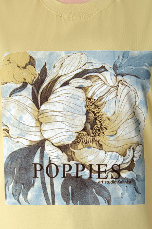 Арт. 3-1154 Футболка женская 50-58 (5 шт) Цвет:горчичный - Калинка фото 3