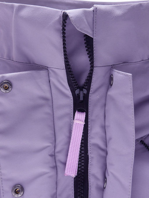 Парка зимняя подростковая для девочки с капюшоном сиреневого цвета 9538Sn - Valianly фото 11