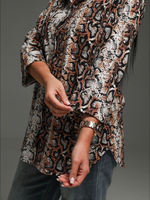 Жанетта туника женская (полоса синий) - Lovetex фото 122