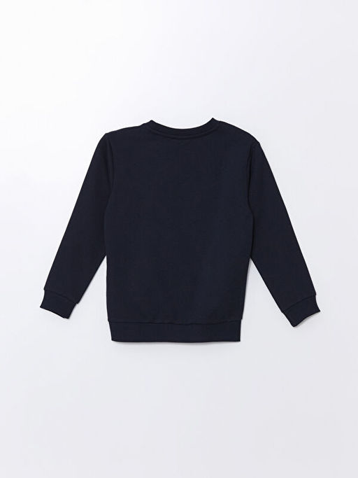 Bisiklet Yaka Bask?l? Uzun Kollu Erkek ?ocuk Sweatshirt - Waikiki фото 2