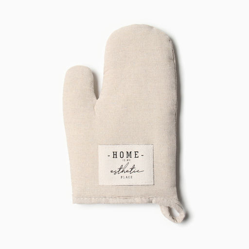 Варежка Этель «HOME», цвет бежевый, 26×16 см, 50%хл, 50%лен