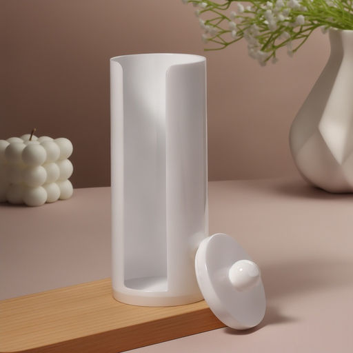 Органайзер для хранения ватных дисков, с крышкой, d=7×19.5 см, белый