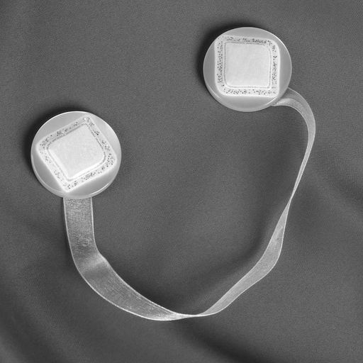 Цена за 2 шт. Подхват для штор «Ромб блестящий», 4×4 см, белый