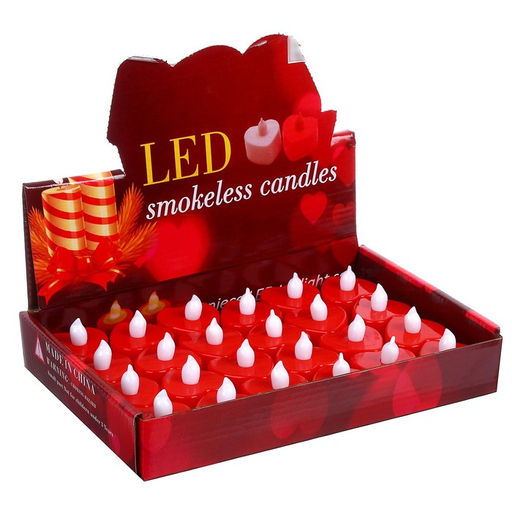 Цена за 24 шт. Свеча светодиодная Сердечко - Simaland фото 5