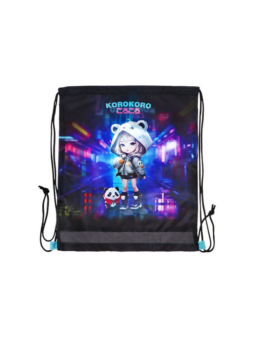 Мешок для обуви deVENTE на шнурке, с сеткой, принтом, размер 47×1×40 см