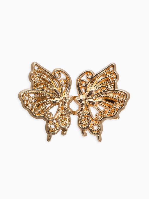 Зажим для кардигана «Ажур. Бабочка», цвет золото