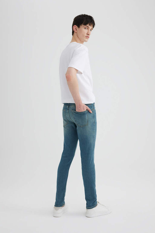 Супероблегающие джинсовые брюки с нормальной талией и очень узкими штанинами - Defacto фото 8