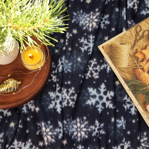 Плед флисовый новогодний «Экономь и Я. Снегопад», 150×130 см