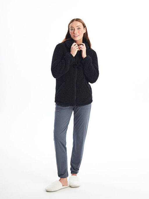 Dik Yaka Pel?? Kad?n Pijama ?st