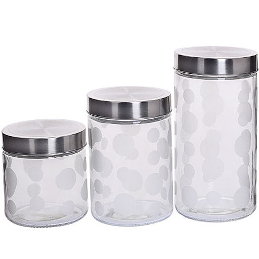 31064 Банки для сыпучих 3пр1,7+1,25+0,850л.MB (х4) - Mayer&boch фото 2