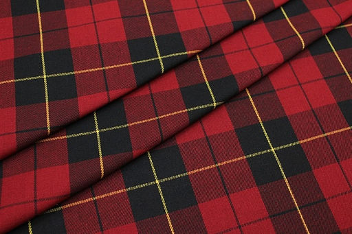Фуле Клетка цв.красно-бордовый/черный, ш.1.45м, хлопок-100%, 180гр/м.кв - Купава фото 5