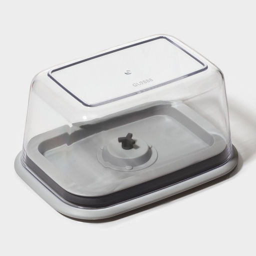 Контейнер для еды с вакуумным клапаном Доляна, пластик, 800 мл, 16.7×12×8.5 см, прозрачный