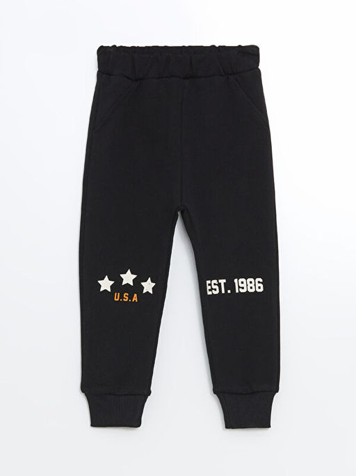 Bisiklet Yaka Bask?l? Erkek Bebek Sweatshirt ve E?ofman Alt 2li Tak?m - Waikiki фото 3