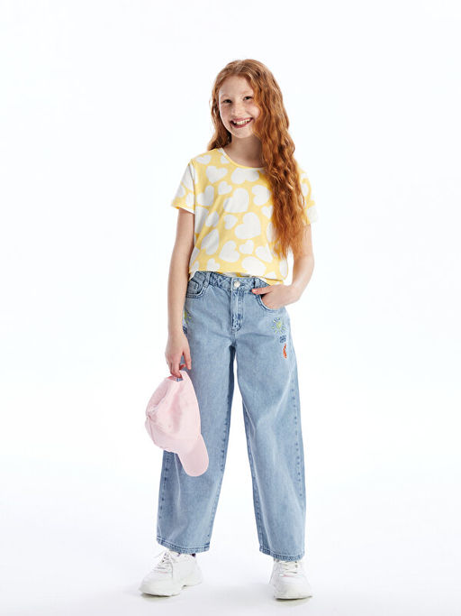 Wideleg Nak??l? K?z ?ocuk Jean Pantolon