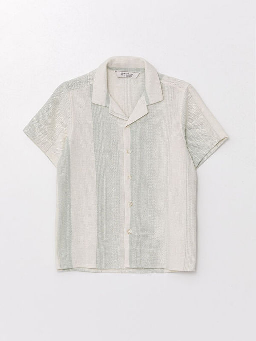 Desenli K?sa Kollu Erkek ?ocuk G?mlek