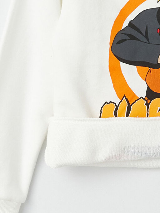 Bisiklet Yaka Naruto Bask?l? Uzun Kollu Erkek ?ocuk Sweatshirt - Waikiki фото 2