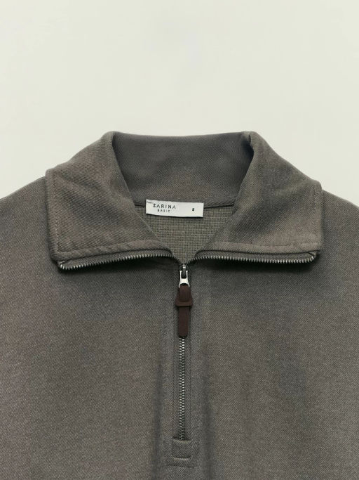 Джемпер на молнии с отложным воротником / Zarina  фото 8