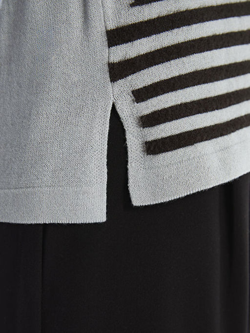 Bisiklet Yaka ?izgili Kad?n Triko Kazak