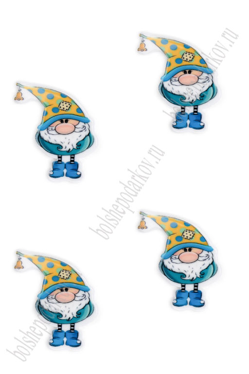 Кабошон-вырубка "Гномик в желтом колпаке" 3,2*3,7 см (10 шт) SF-5787