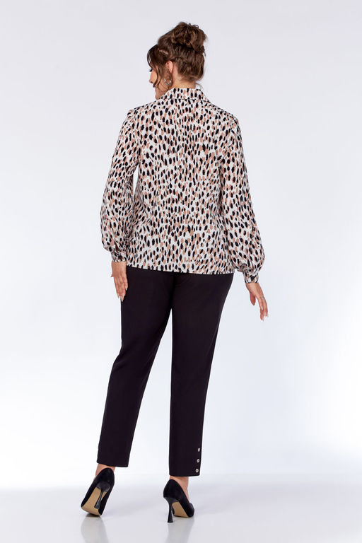 Блуза Swallow 803.2 черный+серебряный узор фото 731