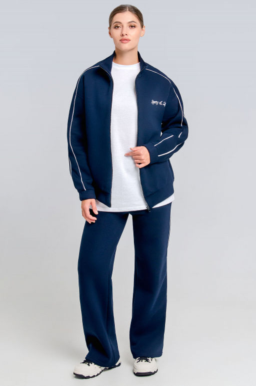 Арт. 2912 Костюм с начесом женский 44-52 (5 шт) Цвет:темно-синий - Калинка фото 2