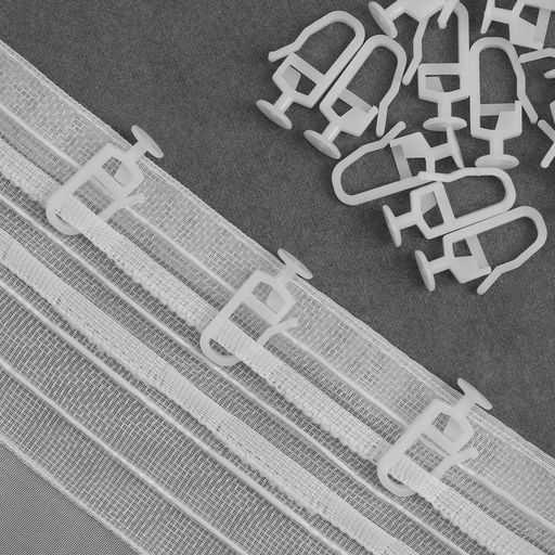 Цена за 3 шт. Крючок для штор, гвоздик с замком, d=11×25×12 мм, 20 шт., белый