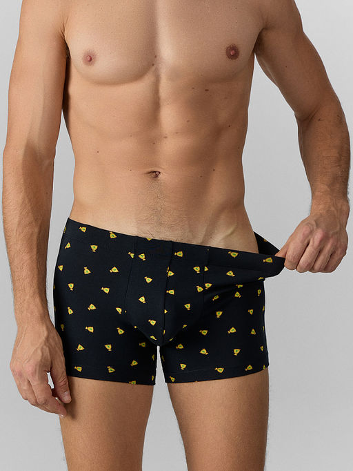 Цена за 2 штуки! Трусы боксеры мужские черные с принтом - Mark formelle фото 3