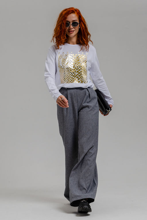 8519 Футболка с длинным рукавом женская