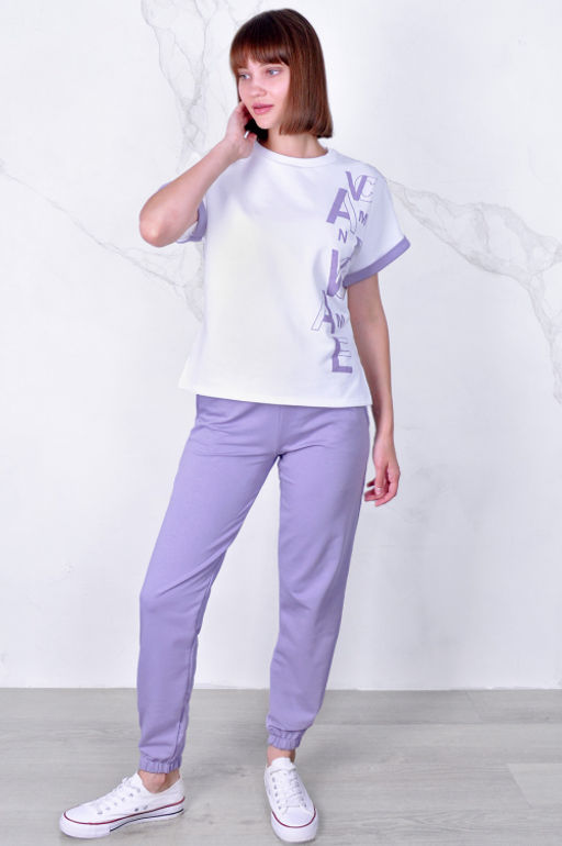 Арт. 2357 Костюм с брюками женский 44-52 (5 шт) Цвет:верх- кэмел, низ- кэмел - Калинка фото 32