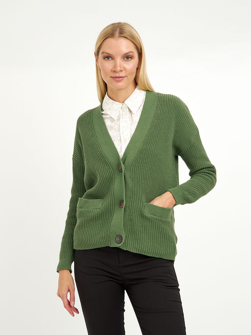 кардиган женский из хлопка с крупными пуговицами - Glenfield фото 9