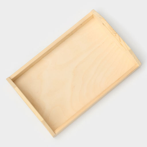 Поднос с ручками Доляна «Под роспись», 30×20×6 см, сосна