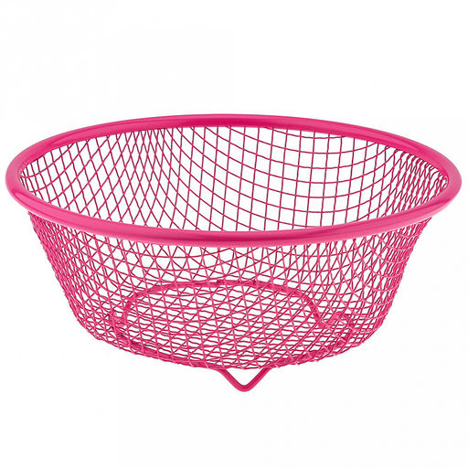 Дуршлаг металлический, окрашенный д18см h7,7см, на ножках, цвета в ассортименте: мятный; фуксия (Китай) - Домашняя мода фото 2